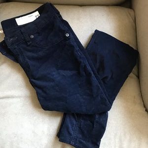 Rag & Bone Legging Jean in Midnight Navy Velvet